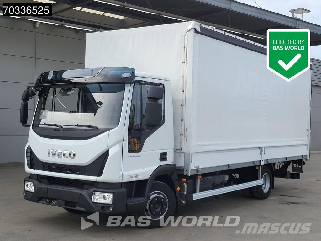 Iveco Eurocargo 75E190 4X2 8tonner 1000kg Tailgate Autom Tovornjaki s ponjavo