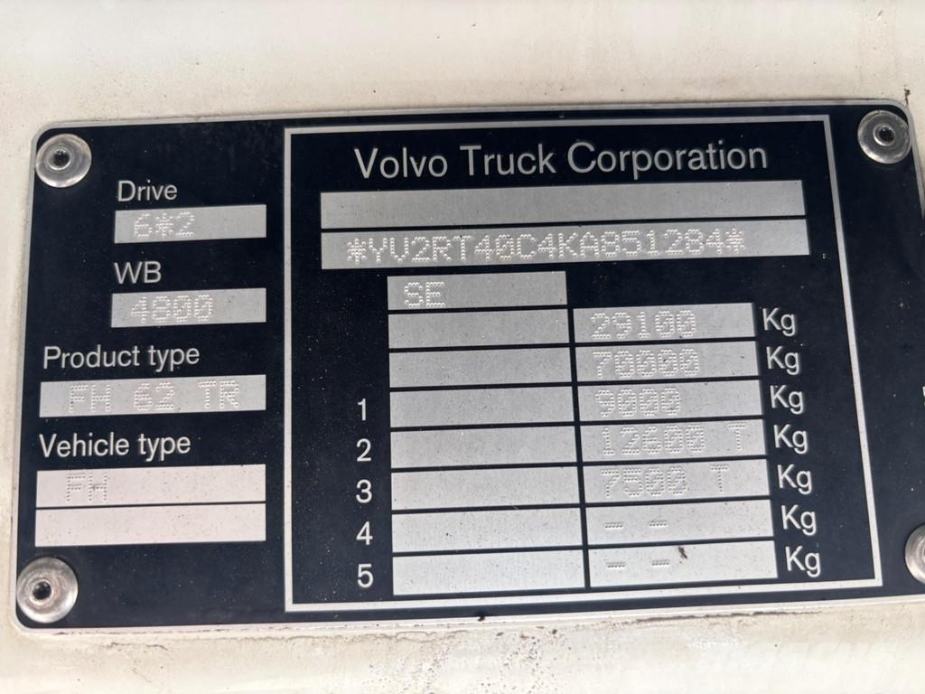 Volvo FH500 6x2 EURO6 + PTO Camiones con chasís y cabina