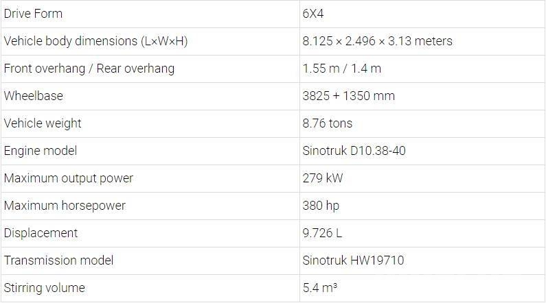 Howo NX 380hp Cement Mixer Truck Autobetoniere