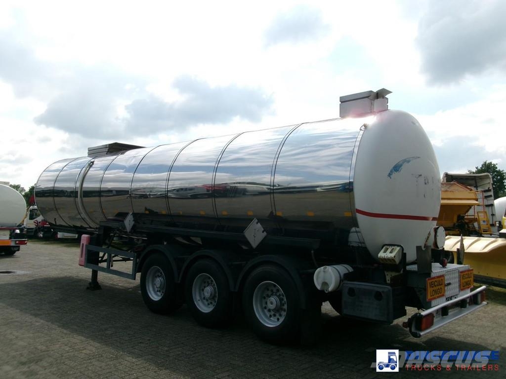 Metalovouga Bitumen / heavy oil tank inox 29 m3 / 1 comp Tanker semi-trailers