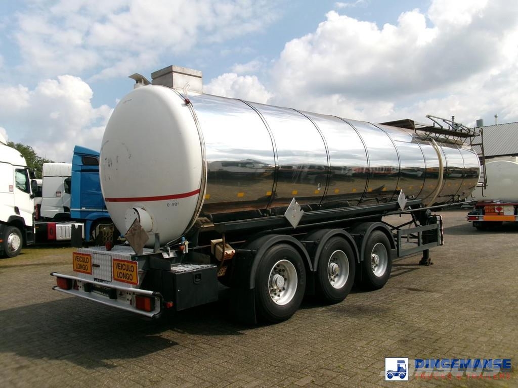 Metalovouga Bitumen / heavy oil tank inox 29 m3 / 1 comp Tanker semi-trailers