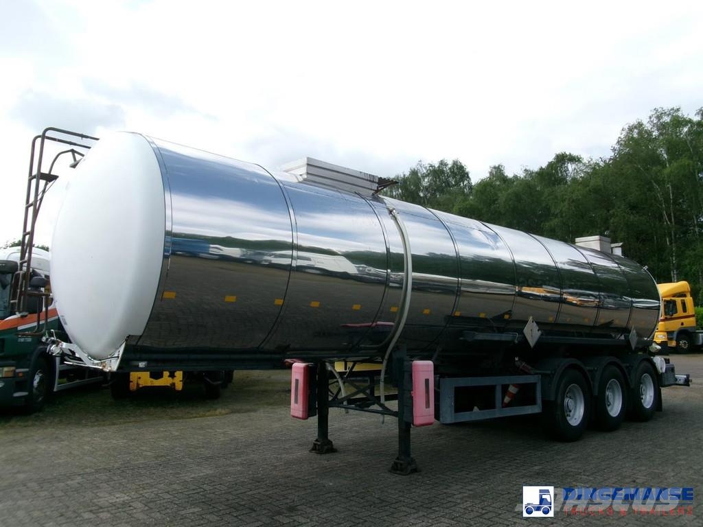 Metalovouga Bitumen / heavy oil tank inox 29 m3 / 1 comp Tanker semi-trailers