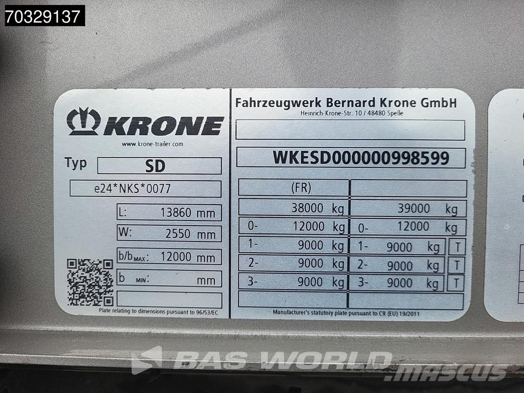 Krone SD Palletenkasten Lift Axle Curtainsiderauflieger