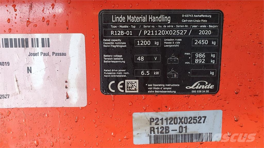 Linde R12B Viljuškari sa pomičnim stupom