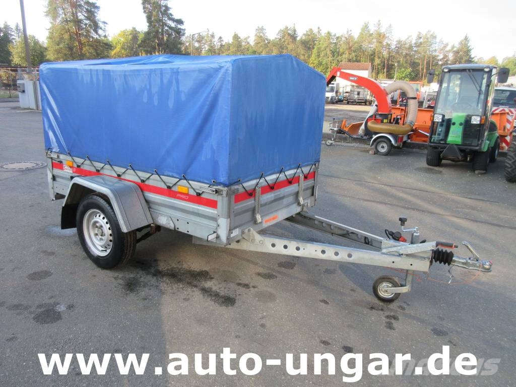 TEMARED Tema Anhänger 1.000kg Tieflader Plane gebremst 100 Причепи-платформи/бокове розвантаження