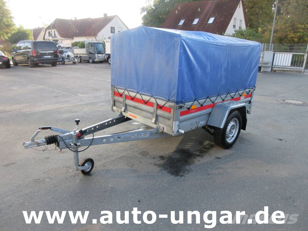 TEMARED Tema Anhänger 1.000kg Tieflader Plane gebremst 100 Причепи-платформи/бокове розвантаження