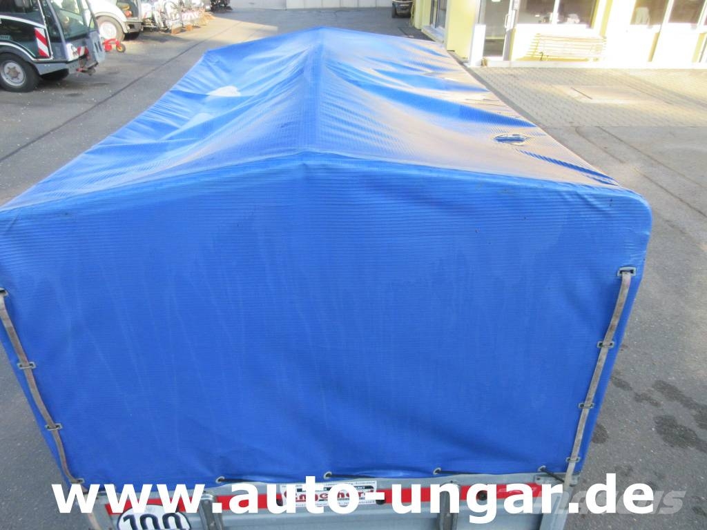 TEMARED Tema Anhänger 1.000kg Tieflader Plane gebremst 100 Причепи-платформи/бокове розвантаження