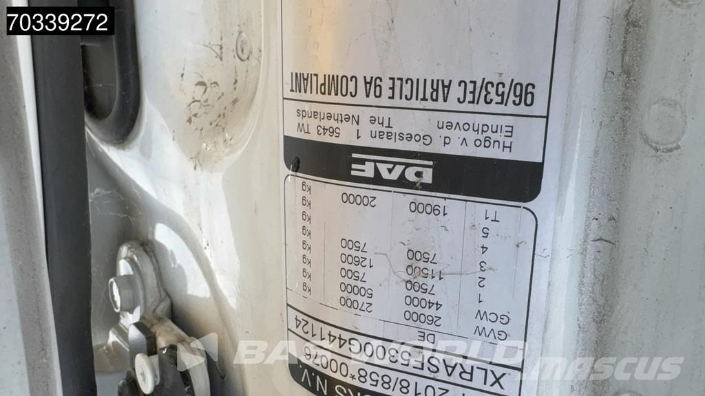 DAF XG 480 6X2 BDF Lift+Lenk-achse Full Air suspension Kabeļu pacēlājs nomontējamām kravas mašīnām