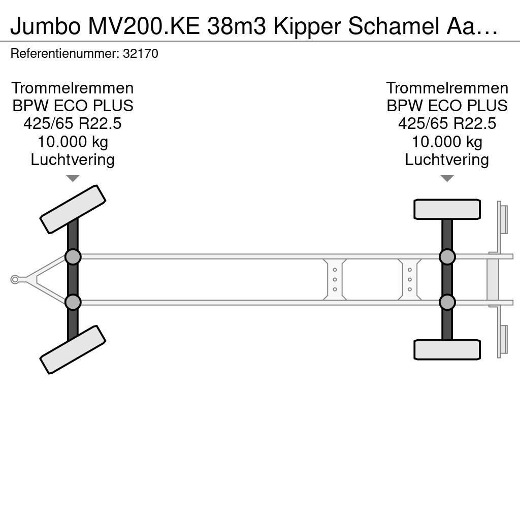 Jumbo MV200.KE 38m3 Kipper Schamel Aanhangwagen *APK* Reboques basculantes