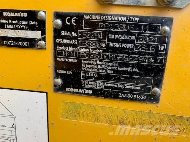 Komatsu PC138US-11 Gravemaskiner på larvebånd