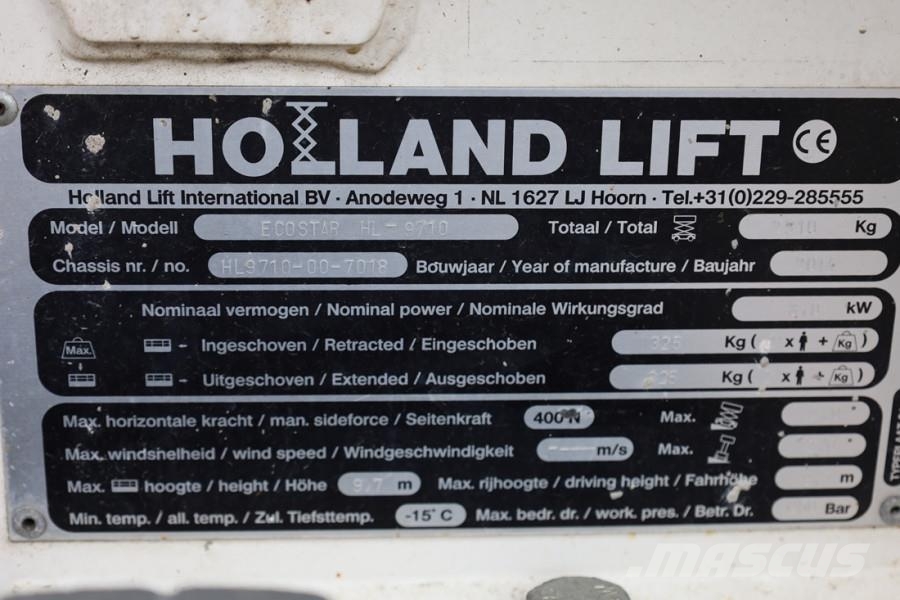 Holland Lift Ecostar HL-9710 Electric, 12m Working Height, 325k Elevadores de tesoura