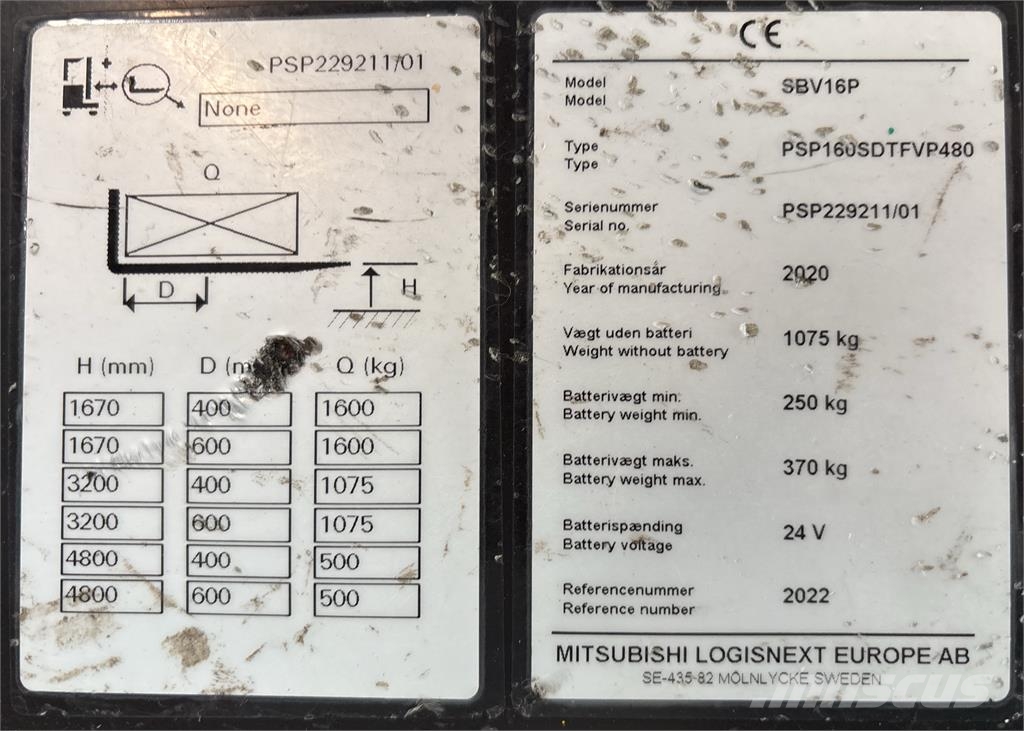 Mitsubishi SBV16P Selvkørende stablere