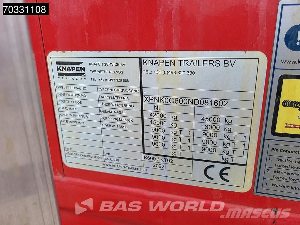 Knapen K600 Side Doors 10MM Lift Axle Walking floor semitrailers