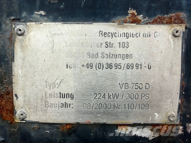 Hammel VB 750 D USED SCHREDDER Mobilie drupinātāji