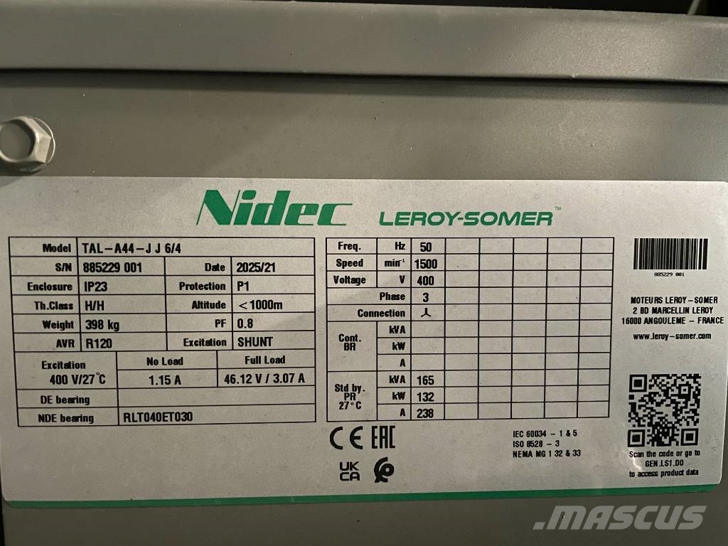 Hyundai P086TI-1 - 165 kVA Generator - DPX-19851 Dīzeļģeneratori