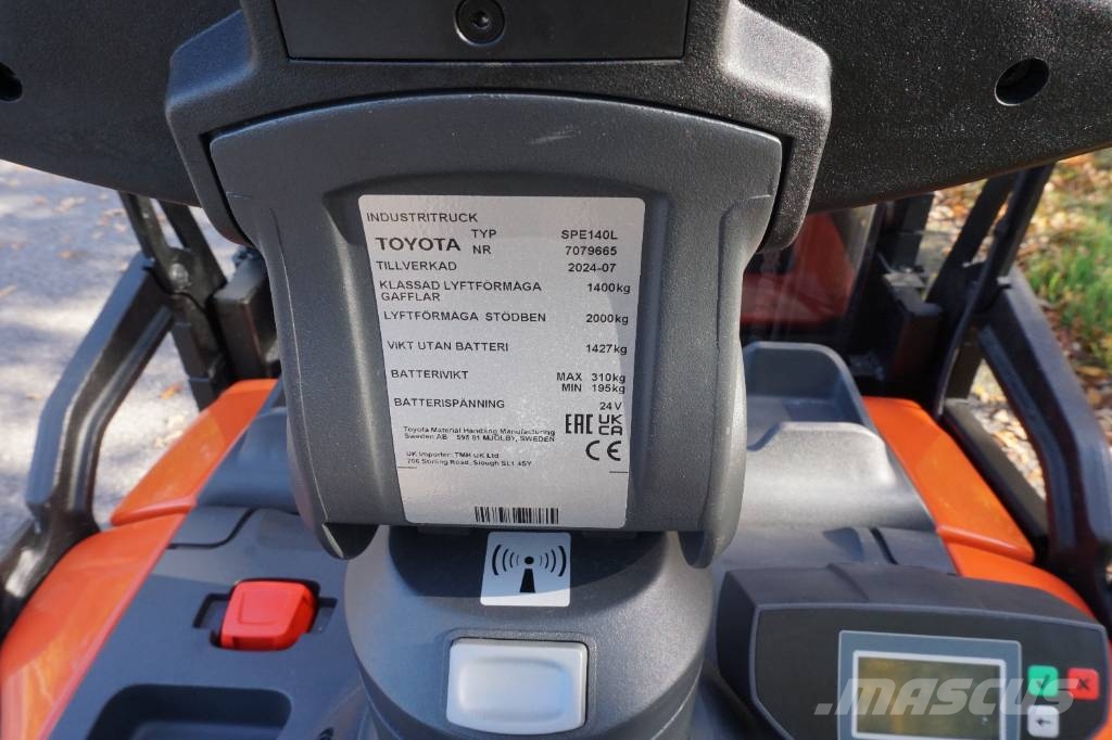 Toyota SPE140L Yaya kumandali istif makinasi