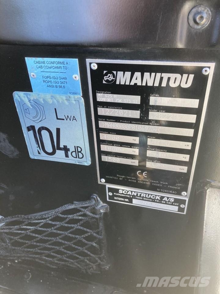 Manitou MT625H COMFORT ST5 伸缩臂叉装车|叉装车