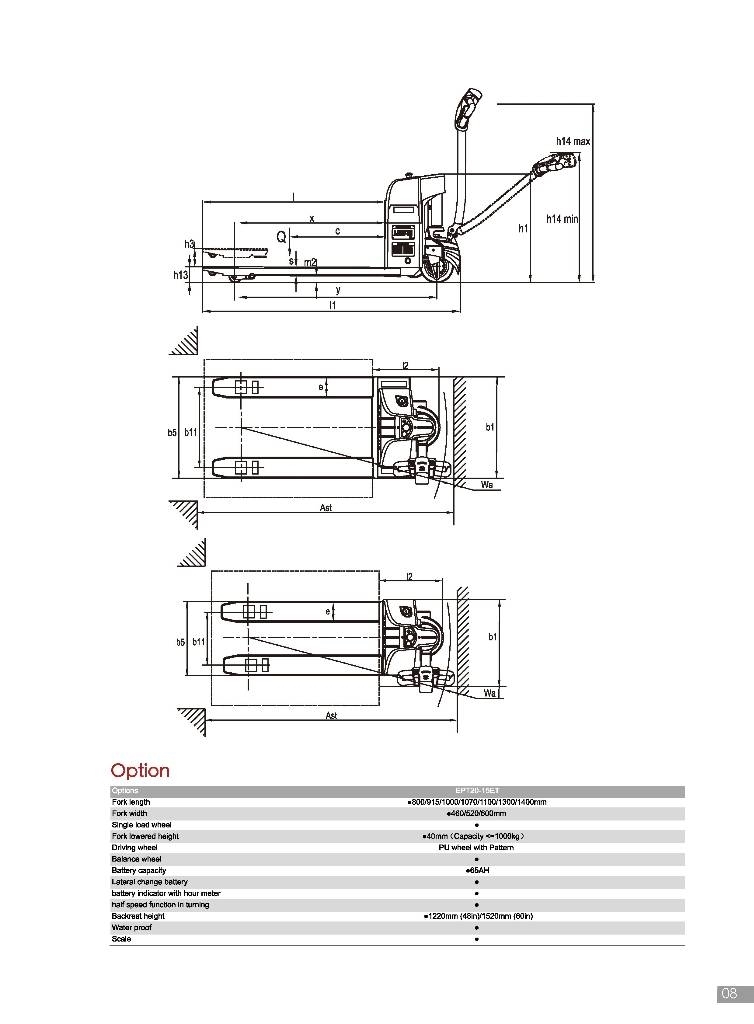 EP EPT20-15ET Hand pallet truck