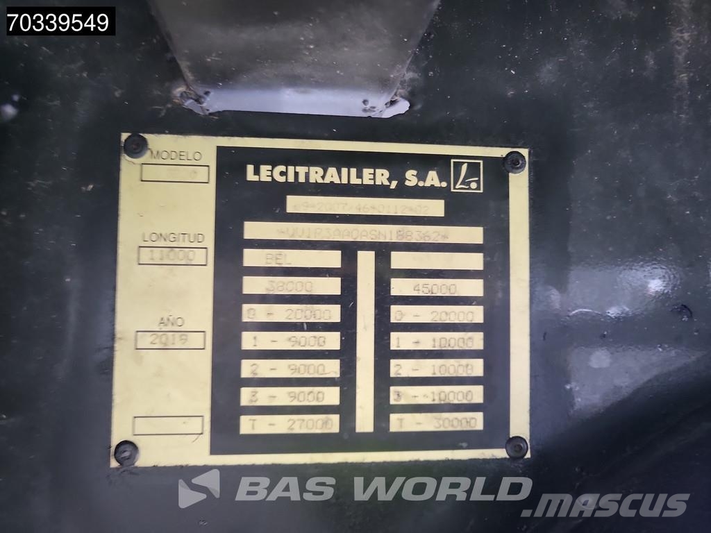Lecitrailer 3E20 2x Lift Axle Alcoa Tentpoolhaagised