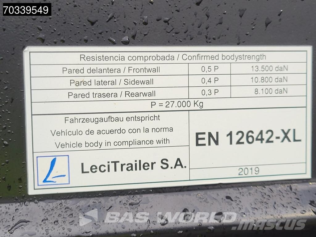 Lecitrailer 3E20 2x Lift Axle Alcoa Tentpoolhaagised