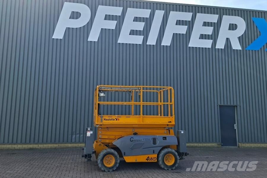 Haulotte Compact 12DX Diesel, 4x4 Drive, 12m Working Height Scissor lifts