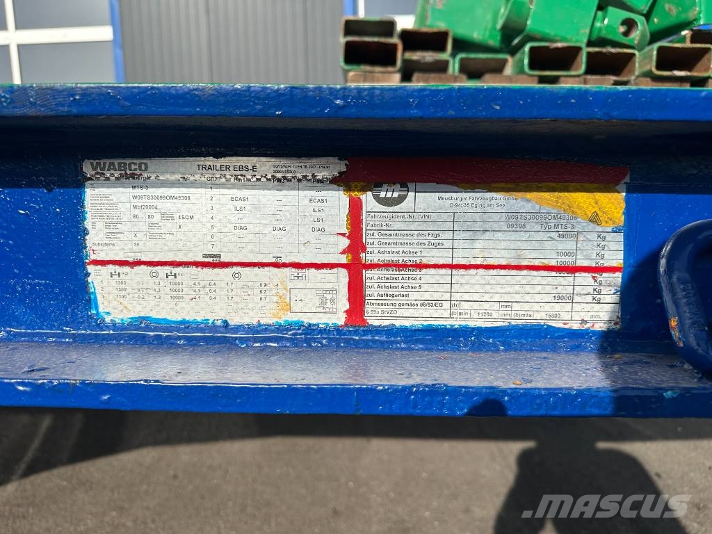 Meusburger MTS-3 / Ausziehbar bis 17,4 m / Liftachse / 3. Ach Semi remorque surbaissée