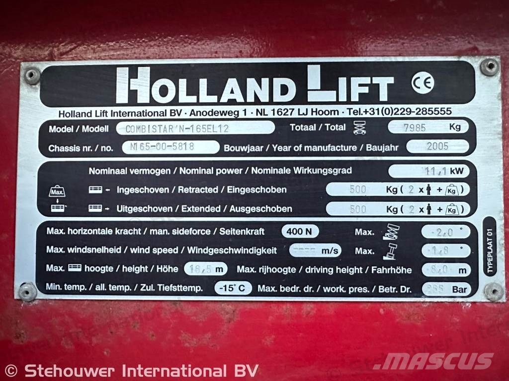 Holland Lift Hollandlift Combistar N165EL12 Elevadores de tesoura