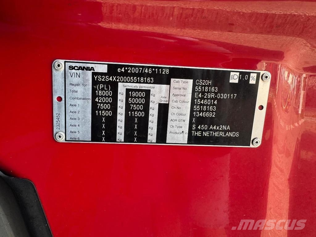 Scania S450 4X2 EURO 6 + RETARDER Cabezas tractoras