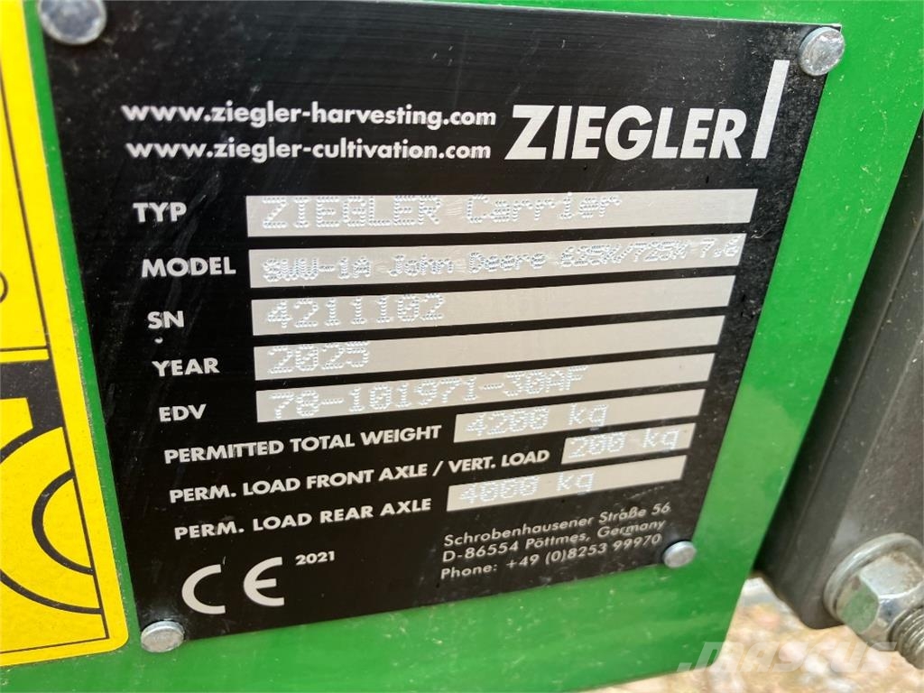Ziegler 1-ACHSER (25 ft.) Derliaus nuėmimo kombainų priedai