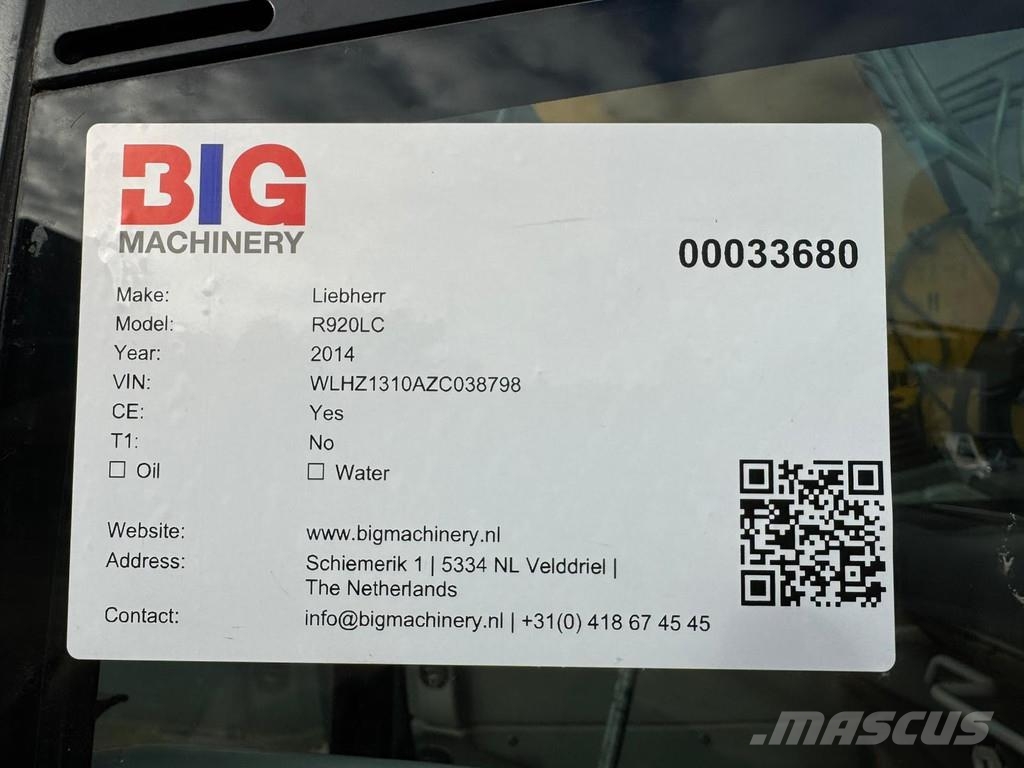 Liebherr R920LC Crawler excavators