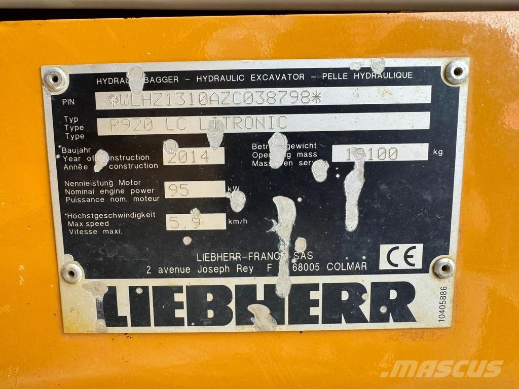 Liebherr R920LC Crawler excavators