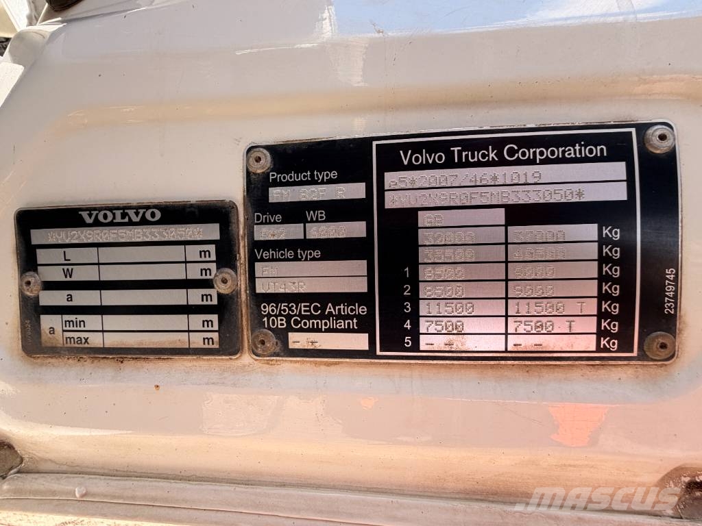 Volvo FM 380 شاحنات مسطحة / أوناش