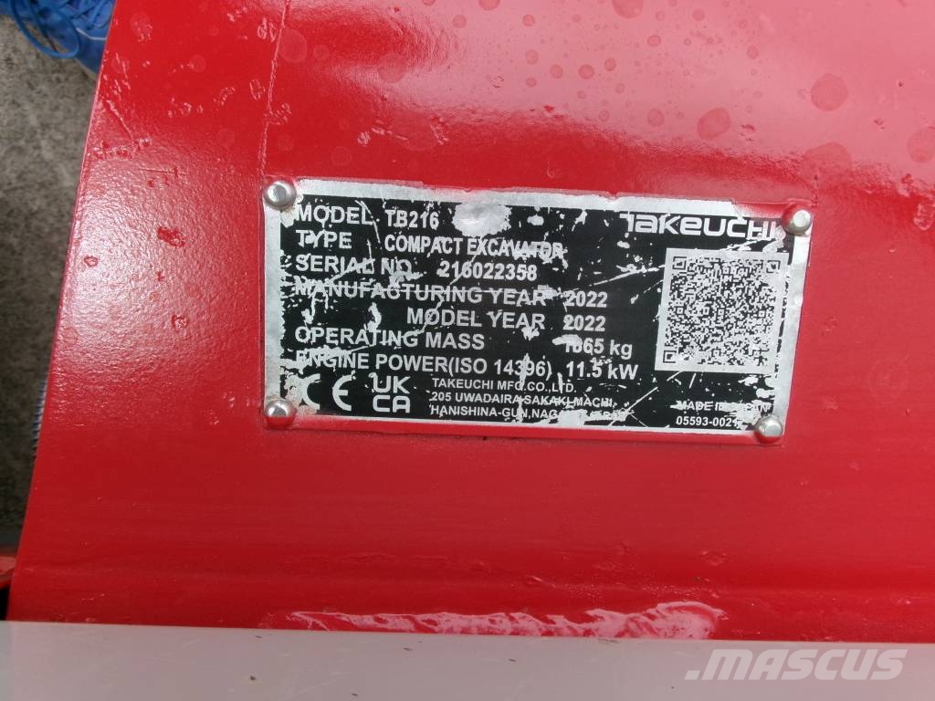 Takeuchi TB216 Miniescavatori