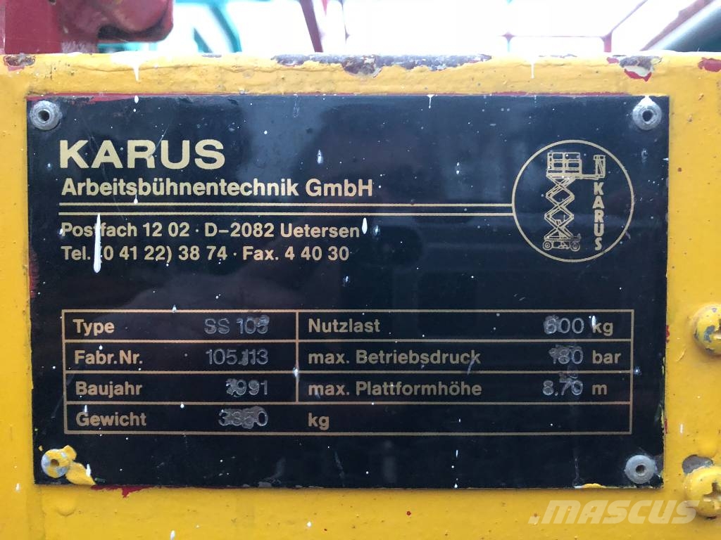 Karus SS105 V-3404 FOR EXPORT ONLY EO Henkilönostimet ja nostolaitteet