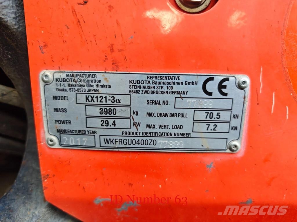 Kubota KX 121-3 2 Buckets 2 Pieces! Minigraafmachines < 7t