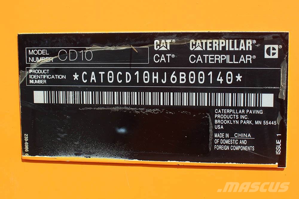 CAT CD10 Οδοστρωτήρες διπλού κυλίνδρου