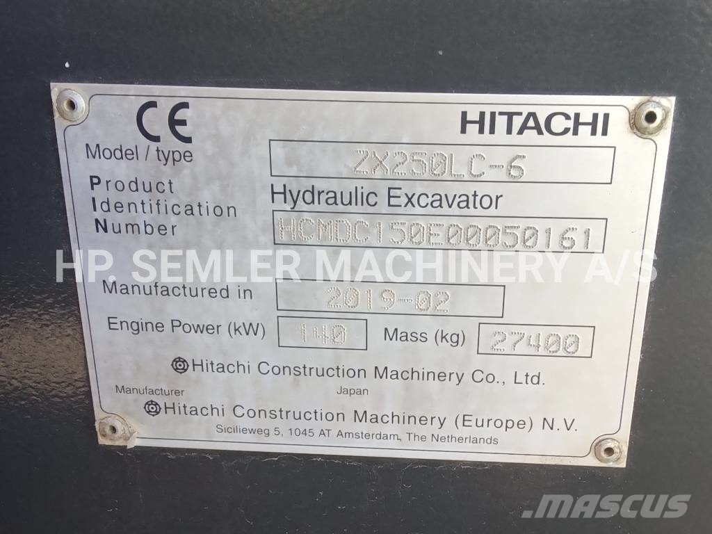 Hitachi ZX250LC-6 Escavatori cingolati