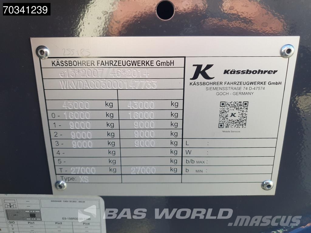 Kässbohrer XS 3 axles NEW Multi 45'ft Lift Axle SAF Containerauflieger