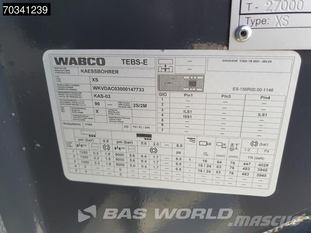 Kässbohrer XS 3 axles NEW Multi 45'ft Lift Axle SAF Containerauflieger