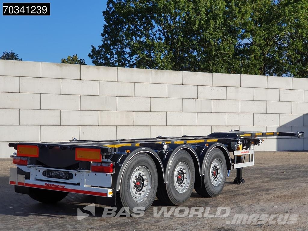 Kässbohrer XS 3 axles NEW Multi 45'ft Lift Axle SAF Containerauflieger