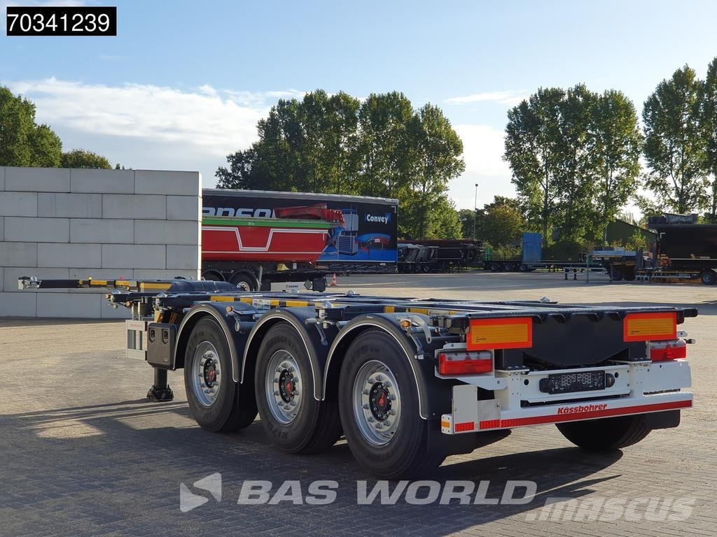 Kässbohrer XS 3 axles NEW Multi 45'ft Lift Axle SAF Containerauflieger