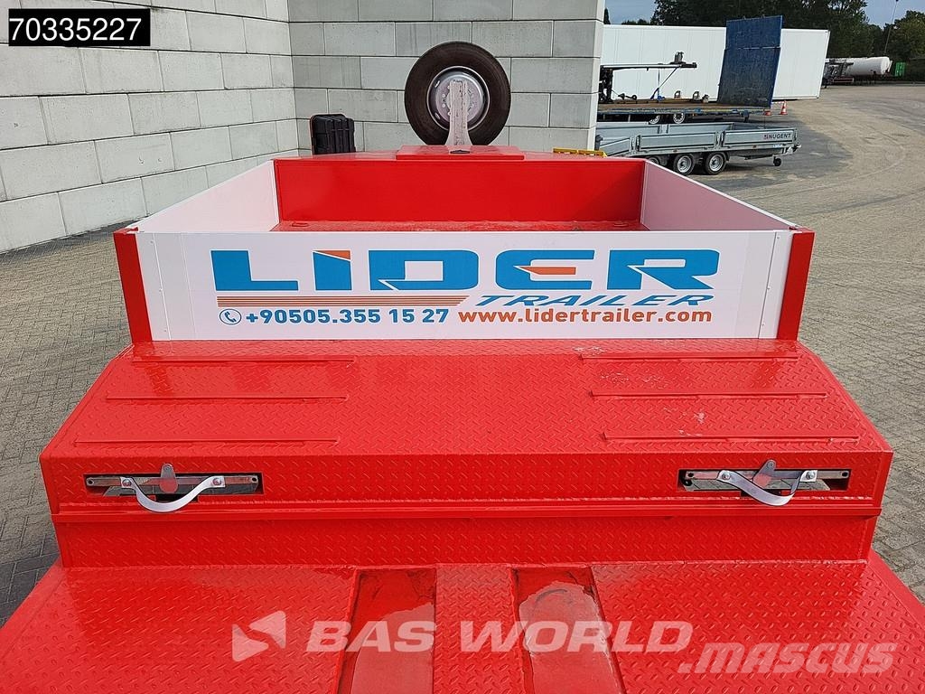 Lider 4 axles New 1xSteering 1x Liftaxle Ramps Low loader-semi-trailers