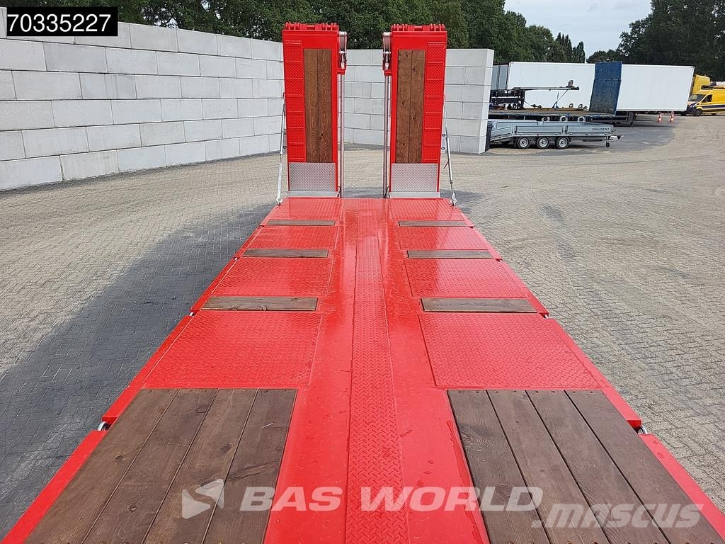 Lider 4 axles New 1xSteering 1x Liftaxle Ramps Low loader-semi-trailers
