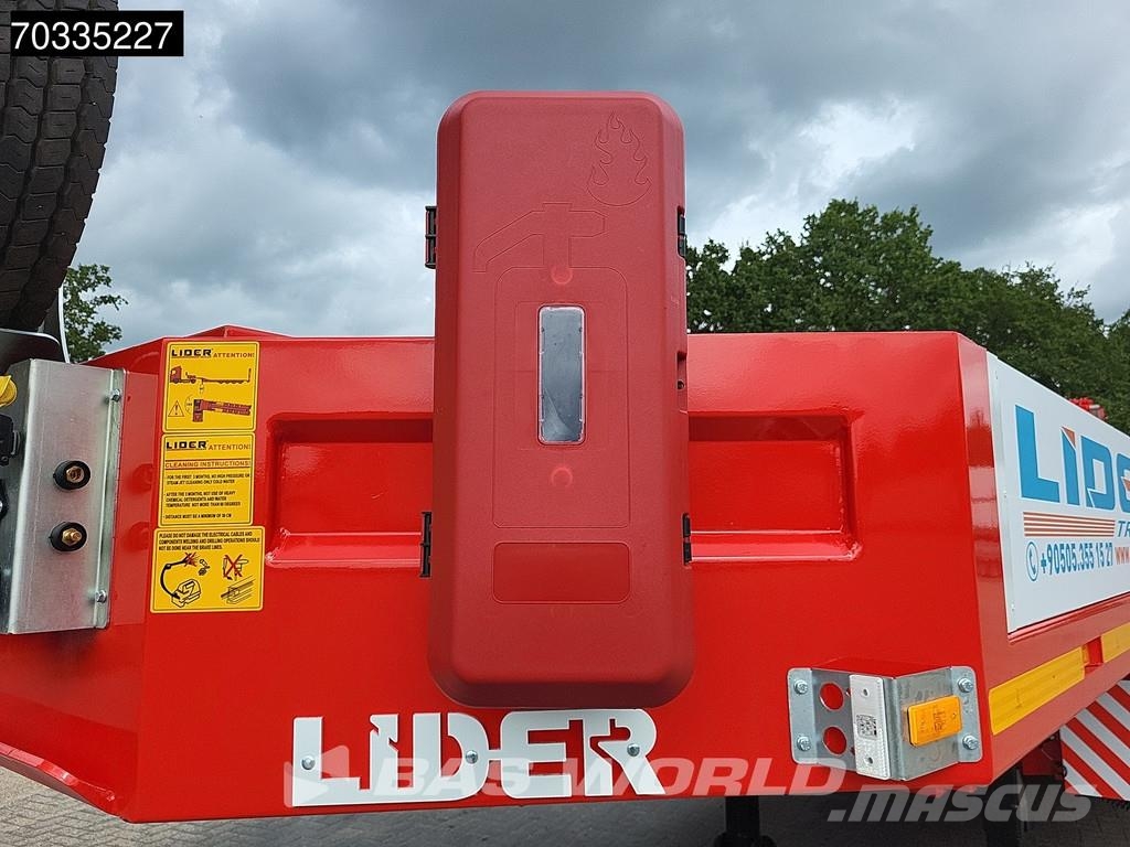 Lider 4 axles New 2xSteering 1x Liftaxle Ramps Mélybölcsős félpótkocsik