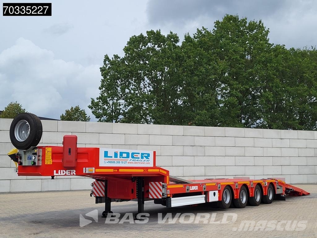 Lider 4 axles New 2xSteering 1x Liftaxle Ramps Mélybölcsős félpótkocsik