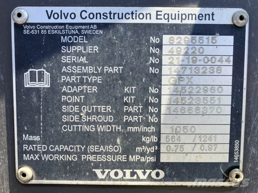 Volvo Tieflöffel mit Zähnen S60 Excavator