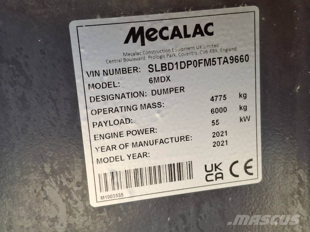 Mecalac 6 MDX Мини-самосвалы