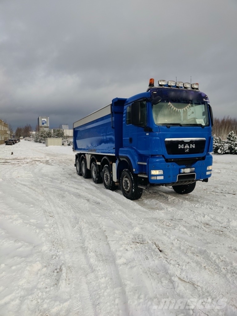 MAN TGS 41.480 10x8 aluminum roof شاحنات قلابة