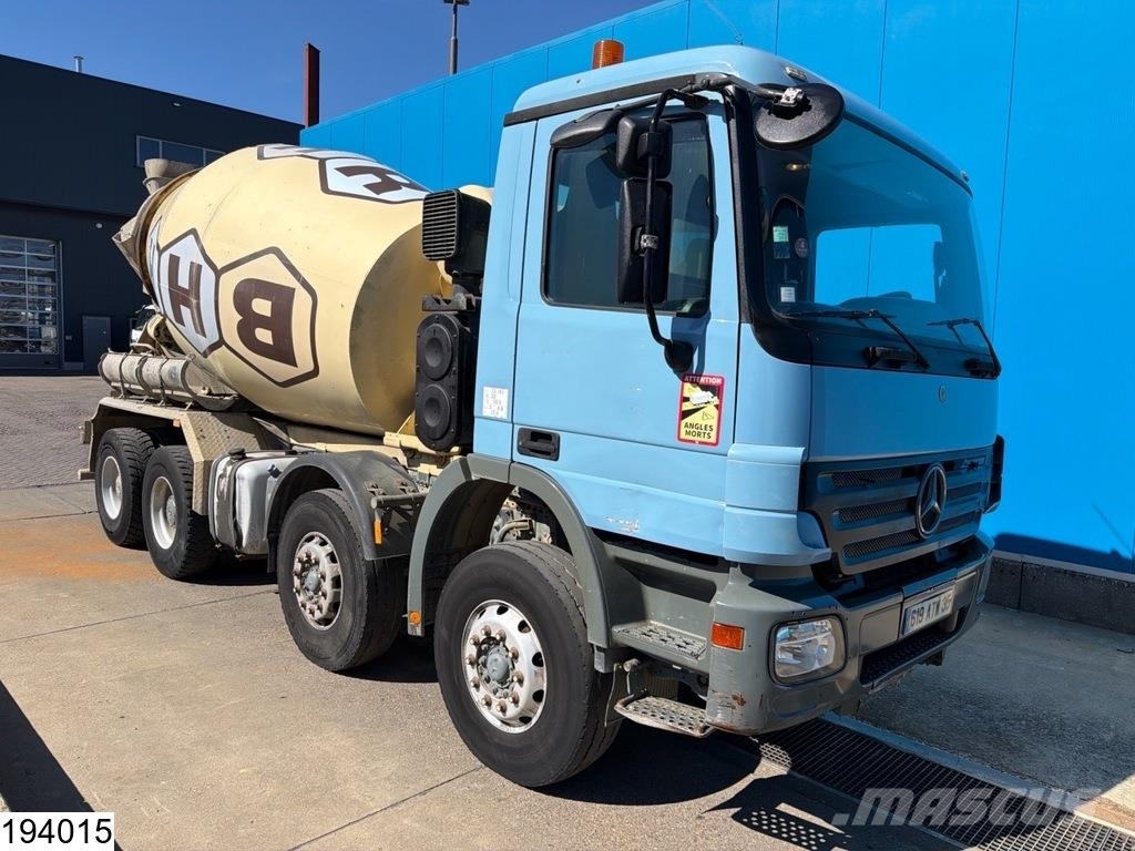Mercedes-Benz Actros 3236 8x4, PTO, Liebherr, Steel suspension 混凝土搅拌车