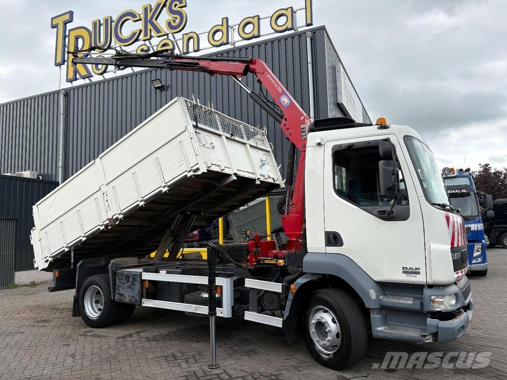 DAF LF 55.220 + HMF 735 K2 -- 2X EXT. + TIPPER + 3 SEA Kipper